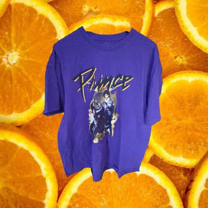 Prince Purple Rain on a Motorcycle Shirt Size 2XL‎